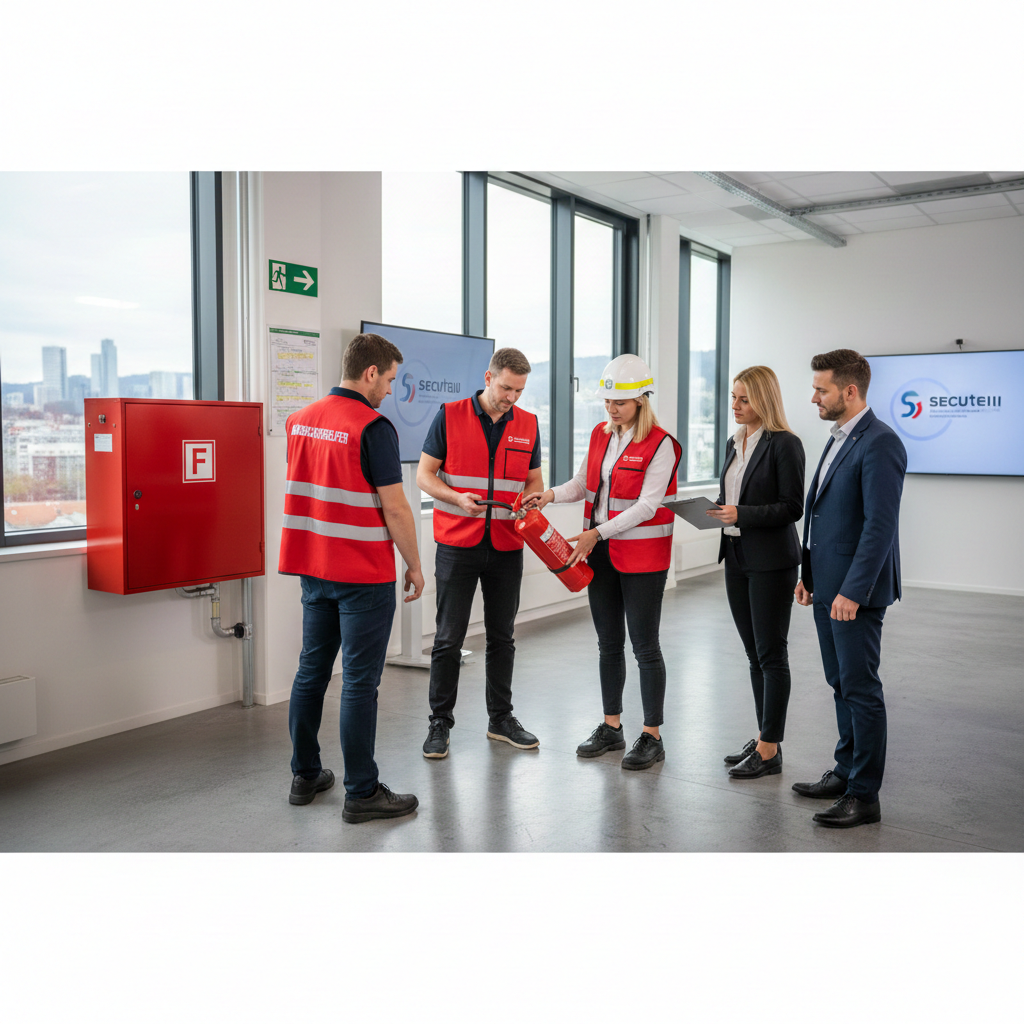 Beratung zur Anzahl der Brandschutzhelfer im Betrieb durch Secutelli in einem modernen Büro in Sulzbach.